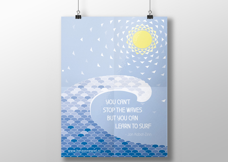 't Zonnewiel illustration poster card download quote Jon Kabat-Zinn